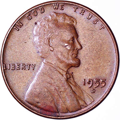 1955 D Lincoln Buğday Cent 1C Çok İnce