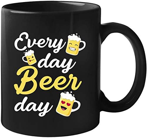 Her Gün Bira Günü-Komik Bira İçme Kupa 11oz siyah