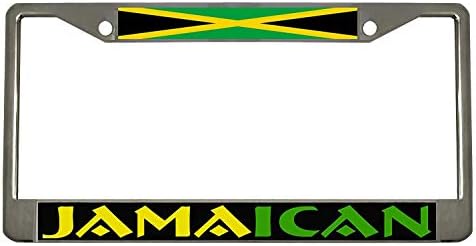 Jamaika Ağır Paslanmaz Çelik Krom Plaka Çerçevesi Araba Etiketi Tutucu