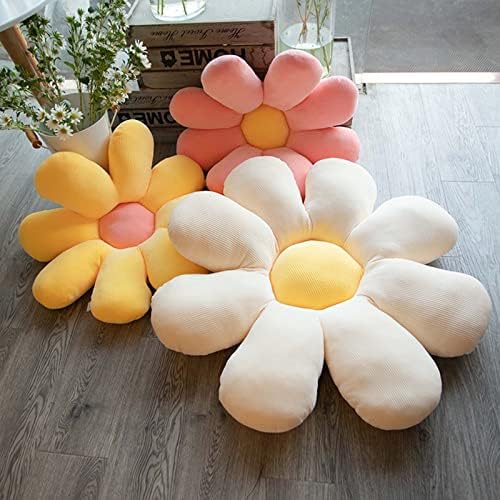 ZHDBD Çiçek zemin yastığı Papatya Çiçek Şekli Yastık Sevimli Oturma Pedi Peluş sandalye minderi Büyük Boy Atmak Yastık Ev Dekorasyon