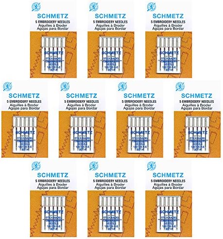 50 Schmetz Nakış Dikiş Makinesi İğneleri-Boyut 90/14-10 Kartlık Kutu