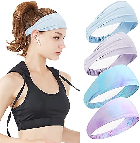Kadın Bantlar Yumuşak Streç Bantlar Ter Kafa Bantları Spor Şapkalar Ter Bandı için Yoga Spor Koşu Fitness Egzersiz, çeşitli