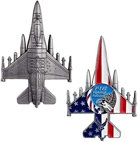 ABD Hava Kuvvetleri F-16 Fighting Falcon Mücadelesi Coin Askeri Uçak Şekilli Havacı Hediye