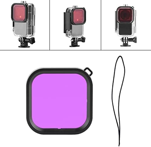 MagiDeal Sualtı Dalış Kamera Filtre, su Geçirmez 3 Renk Lens Filtreler için DJI Eylem 2 Kayıt Spor Kameralar Aksesuarları-Mor,