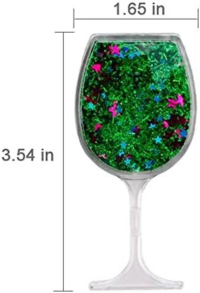 Mybat Şarap Kadehi / Yeşil Quicksand Glitter Sticker