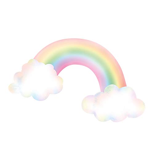 Pastel gökkuşağı bulutlar duvar Sticker | kız odası dekor / duvar çıkartmaları