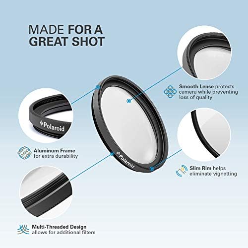 Polaroid Optik 49mm 4 Parçalı Filtre Kiti Seti [UV, CPL, Isınma ve FLD] Naylon Taşıma Çantası içerir-Tüm Popüler Kamera Lens