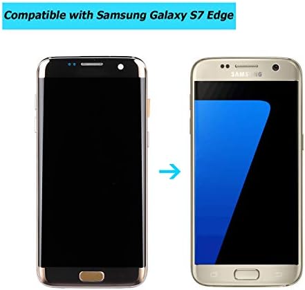 Süper AMOLED Samsung Galaxy ile Uyumlu S7 Kenar SM-G935A, SM-G935P, SM-G935V, SM-G935T, SM-G935R, SM-G935U, SM-G935L Dokunmatik