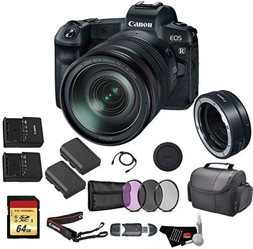 Canon EOS R Aynasız dijital fotoğraf Makinesi 24-105mm Lens ve Montaj Adaptörü ile EF-EOS R Kiti (Uluslararası Model) 64 GB