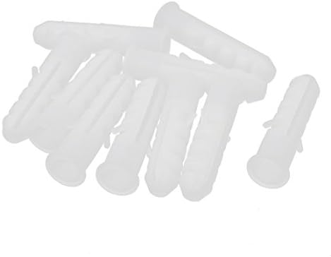 Aexıt Plastik Anti-Rotasyon Vidalar ve Cıvata Duvara Monte Genişleme Tırnak Beyaz 10mm Dia 1.7 İnç Genişleme Cıvata Uzun 10