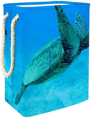 Unicey Deniz Kaplumbağası Büyük Depolama Bin Katlanabilir Çamaşır Sepeti Kreş Sepet ve Çocuk Odası için