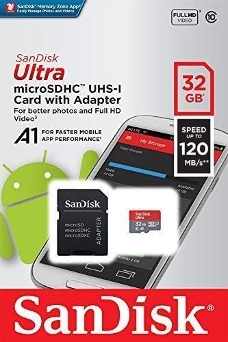 Ultra 32 GB microSDHC Micromax için Çalışır Q352 Artı SanFlash ve SanDisk tarafından Doğrulanmış (A1/C10/U1/8 k / 120MBs)