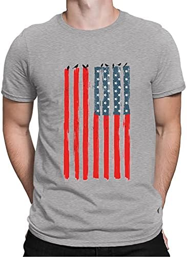 JSPOYOU Amerikan Bayrağı Grafik baskılı tişört Yurtsever Vintage Gömlek 4th Temmuz Kısa Kollu Hipster Tee Gömlek