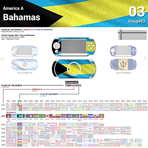 Sony PSP-E1000 / E1004 tasarım cilt Bahamalar bayrağı çıkartma PSP-E1000 / E1004 için