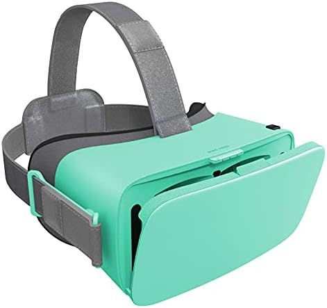 VR Gözlük Mobil 3D Ev Sineması VR Kulaklıklar Yeşil Tek 2K Anti-Mavi Lensler, Ayarlanabilir Öğrenci Mesafesi