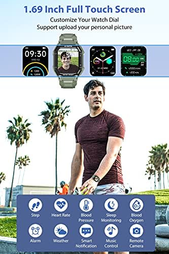 Akıllı saat için Kadın Erkek Su Geçirmez Spor Izci ile Kan Basıncı ve nabız monitörü iOS Android Telefonlar için Dijital Etkinlik