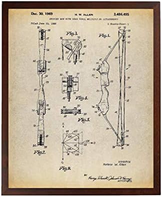 Şalgam Tasarımları Okçuluk Bileşik Yay Patent Poster Sanat Baskı Avcılık Hediyeler Okçu Poster Sanat Baskı Okçuluk Yay TNP170