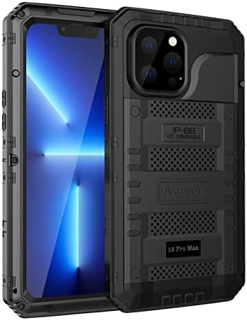 Beasyjoy için iPhone 13 Pro Max Durumda, Metal Su Geçirmez Telefon Kılıfı ile Dahili Ekran Koruyucu, tam Vücut Koruyucu Askeri