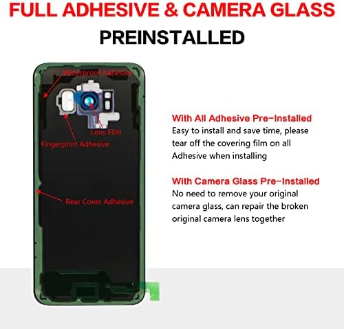 samsung Galaxy için S8 Arka Kapak Cam Değiştirme 5.8-İnç SM-G950 Tüm Taşıyıcılar ile Kurulum Kılavuzu + Onarım Aracı Kiti (