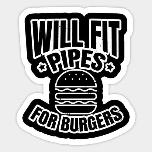 Steamfitter Sticker Burger Sticker için Borulara Uyacak - Funny Sticker Laptop Walldecor