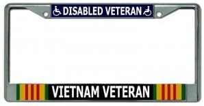 Engelli Vietnam Veteran Krom Plaka Çerçevesi