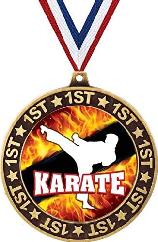 Karate 1. Sıra Çevre Madalyası Altın, 2.75 Karate Dövüş Sanatları Ödülleri, Çocuklar Karate Trophy Madalya Ödülleri Prime