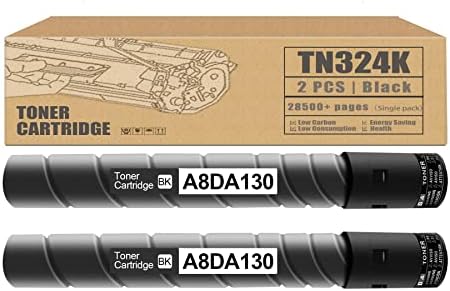 2 Paket Siyah TN324K | A8DA130 Toner Kartuşu Değiştirme için Bizhub C258 C308 C368-Ferruprint tarafından