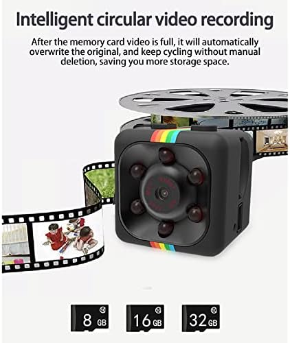 Kablosuz Mini Kamera, Küçük Güvenlik Kameraları Sistemi ile Gece Görüş ve Hareket Algılama Kapalı/Açık Video Kaydedici Kızılötesi