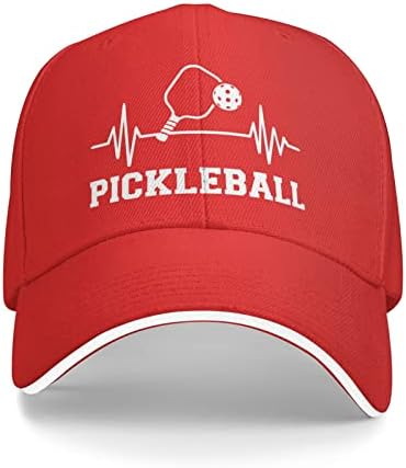 Pickleball Kalp Atışı Erkek kamyon şoförü şapkası Ayarlanabilir beyzbol şapkası Snapback Şapka Kadınlar için Siyah