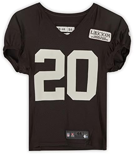 Tavierre Thomas Cleveland Browns Uygulaması - 2020 NFL Sezonundan Kullanılmış 20 Kahverengi Forma-44 Beden-İmzasız NFL Oyunu