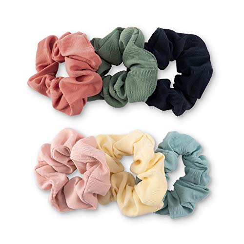 YOHAMA 6 adet Moda Katı Renkler Kumaş Elastik Saç Scrunchies Kızlar Kadınlar ıçin Iyi Wrap Basit At Kuyruğu Dekorasyon Topuz