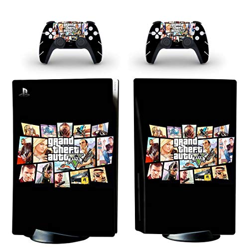 Soygun Sokak PS5 Tüm Vücut Vinil Cilt Sticker Çıkartma Kapak PlayStation 5 Sistemi Konsolu ve Kontrolörleri ıçin