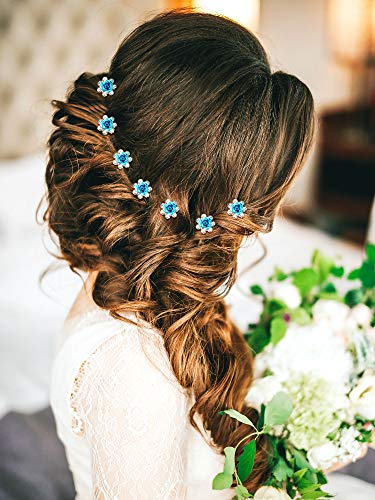 30 Parça Rhinestone Düğün Saç Pins Gül Çiçek Saç Kristal Klipler U Şekilli Saç Pins Bobby Pins Tokalar Doğum Günleri için Homecoming