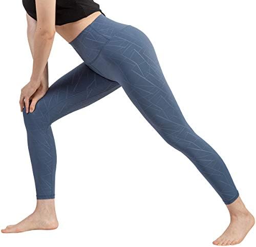 OUTCİTY Yüksek Belli Tayt Kadınlar için, Egzersiz Karın Kontrol Yoga Pantolon 4 Yönlü Streç, Tereyağlı Yumuşak