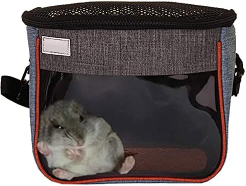 Küçük Hayvan Taşıyıcı Çanta evcil hayvan taşıyıcı Çanta Hamster Taşıyıcı Küçük Hayvan Seyahat Taşıma Çantası ile Örgü Şeffaf