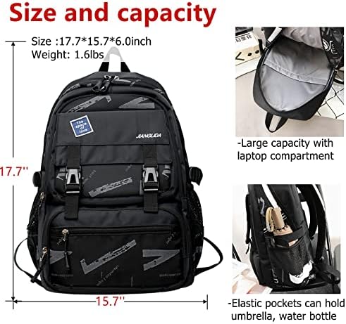 Gençler için okul Sırt çantası, 17 inç Seyahat Laptop Sırt Çantası Rahat Sırt Çantası Su Geçirmez gizli sakli Konusmalar Kolej