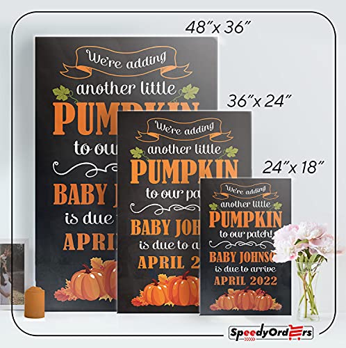 SPEEDYORDERS-Sonbahar Sevimli Küçük Kabak Bebek Duş Karşılama Işareti, Bebek Duş Resepsiyon Afiş Özel Isimleri Poster El Yapımı