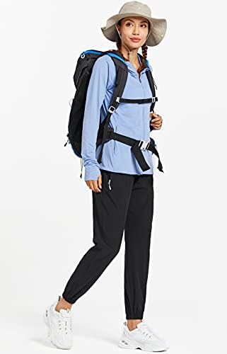 Libin kadın Hafif Joggers Pantolon Hızlı Kuru koşu yürüyüş pantolonu Atletik Egzersiz eşofman altları ile fermuarlı cepler