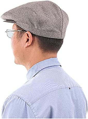 Düz Kapaklar Erkekler için Şapka Keten Tipi Bez Newsboy Şapka Ayarlanabilir İrlandalı Cabbie Gatsby Ivy Şapka