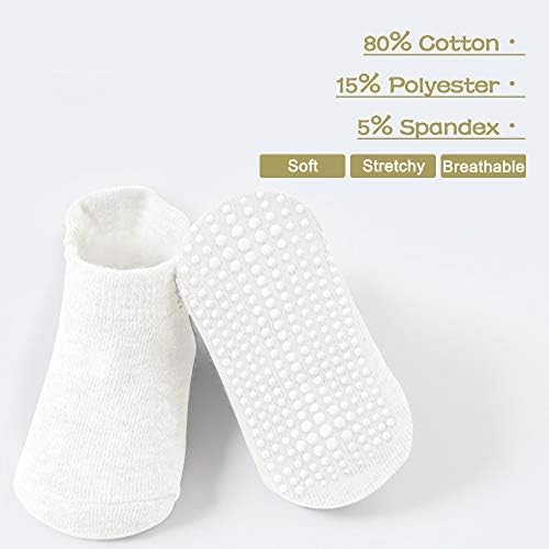 AVANTMEN Toddlers Bebek Ayak Bileği Çorap Sapları ile 12 Paket Kaymaz Kız Erkek Bebekler Çocuklar Anti Skid