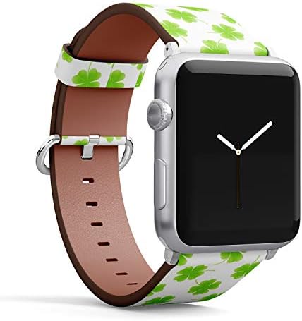 Q-Fasulye Kordonlu Saat, Küçük Apple Watch 38/42mm ile Uyumlu, Yedek Deri Band Bilezik Kayışı Bileklik Aksesuar / / St Patrick