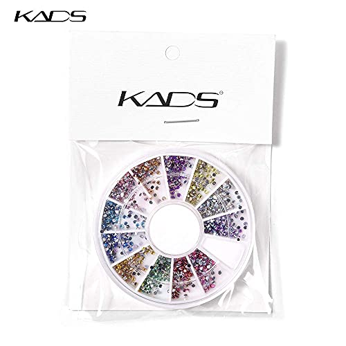 KADS Rhinestones 12 AB Renkler 600 Pcs Nail Art Süslemeleri sevgililer Günü Kristal Glitters Rhinestones Akrilik İpuçları Manikür