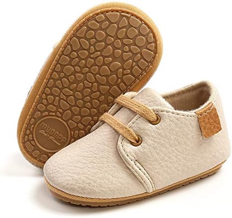 HsdsBebe Bebek Erkek Kız Oxford Ayakkabı PU Deri Yumuşak Kauçuk Taban Sneakers Kaymaz Yürümeye Başlayan yarım çizmeler Bebek
