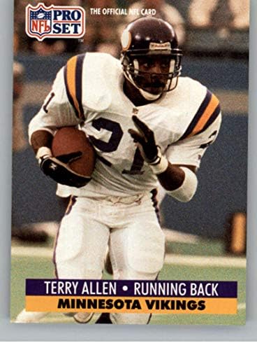 1991 Pro Set Futbol Kartı 833 Terry Allen RC Çaylak Kartı Minnesota Vikings Resmi NFL Ticaret Kartı