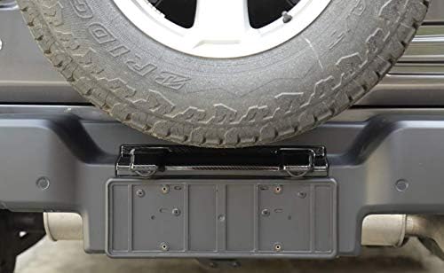 Nıcebee ABS Arka Plaka lambası Dekorasyon ayar kapağı ıçin Jeep Wrangler JL 2018 +(Karbon Fiber Tahıl)