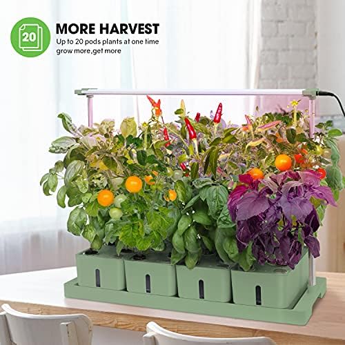 20 Bakla Hidroponik Büyüyen Sistemi, kapalı Herb bahçe kiti ile LED büyümek ışık, akıllı bahçe ekici için ev mutfak, otomatik