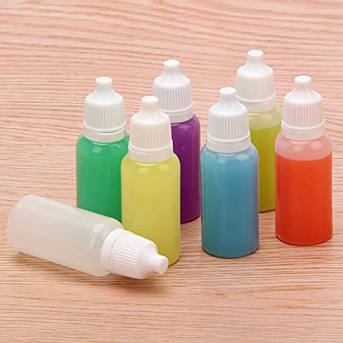Bettomshin 10 Pcs Geniş Ağız reaktif şişeleri, 60x8. 5mm/ 2. 36x0. 33(HxID)20 ml PE Plastik Sıvı sızdırmazlık şişe, silindir