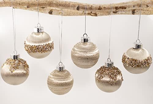 9 Pcs 4 noel topları, noel ağacı süsler Asılı Noel ev dekorasyonu için Noel Ağacı Tatil düğün parti dekorasyon (ışık altın)