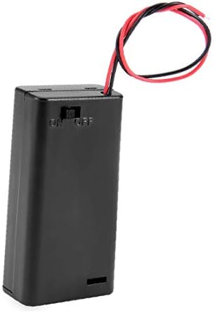 X-DREE plastik saklama kutusu Kutu Tutucu Kablolu Kaplı için 2 x AA 3 V Pil(Caja de almacenamiento de plástico caja itibari