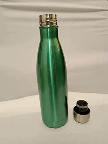 304 paslanmaz çelik çift katmanlı vakum yalıtımlı soğuk su şişesi (Nane yeşili)